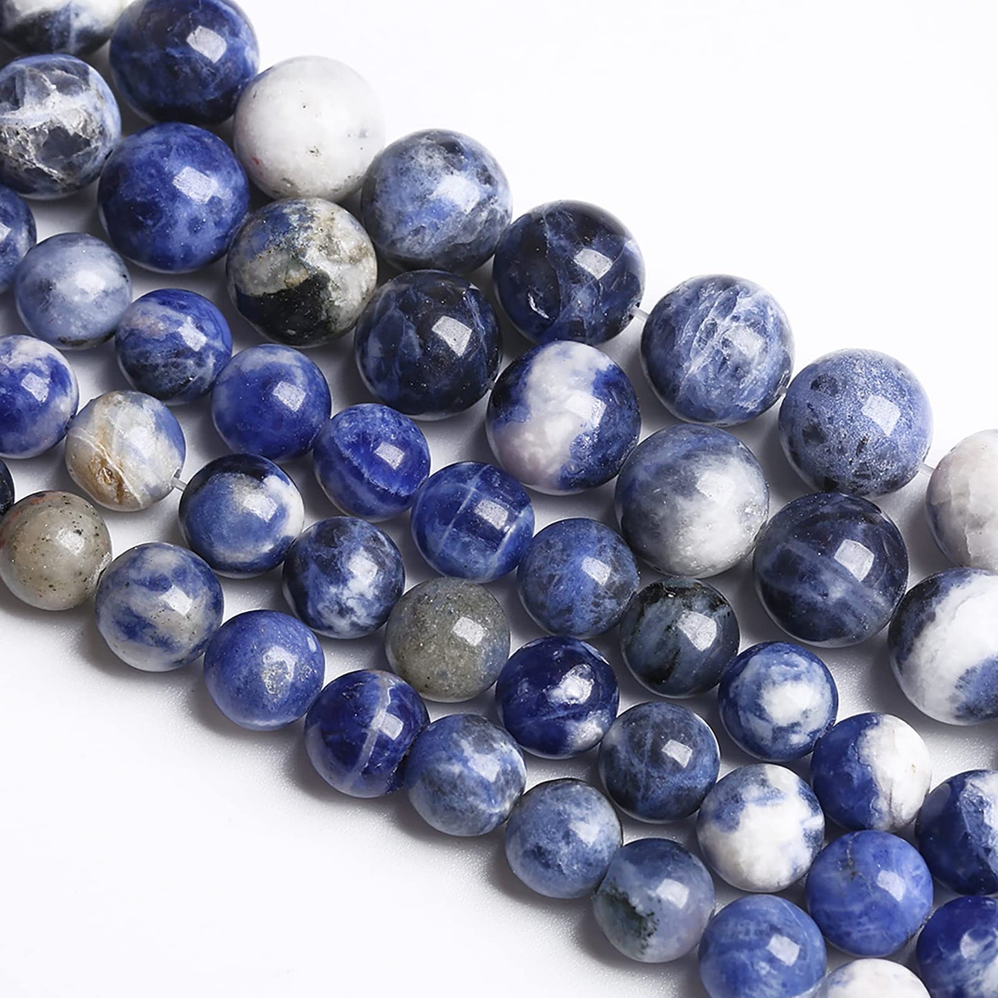 12MM 30PCS Natural Stone Blue Sodalite Round Loose Beads for Jewelry Making DIY Bracelet Necklace1 Strand