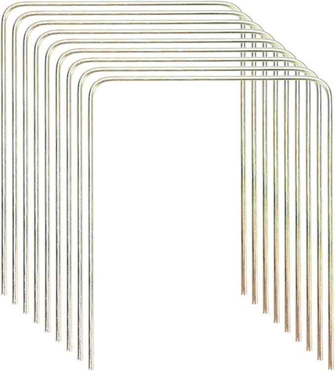 ApudArmis Regulation Croquet Wickets, Set of 9 Colorful Square Arrow Wickets Replacement for 28In or 32In Croquet Lawn Backyard Outdoor Game (8.1In Height & 6.3In Width)