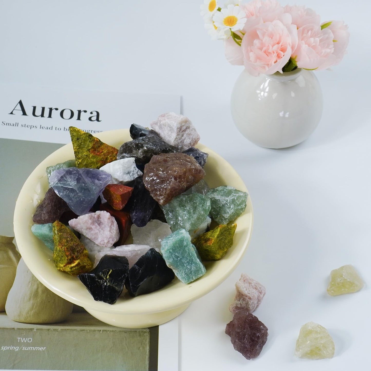 Raw Crystals, Large 1.2-2.0" Healing Crystal Natural Rough Stones for Intuition,Chakra,Meditation,Decoration,Polishing,Energy Work (Red Jasper, 3.5oz-1.2-2.0"raw Crystals)