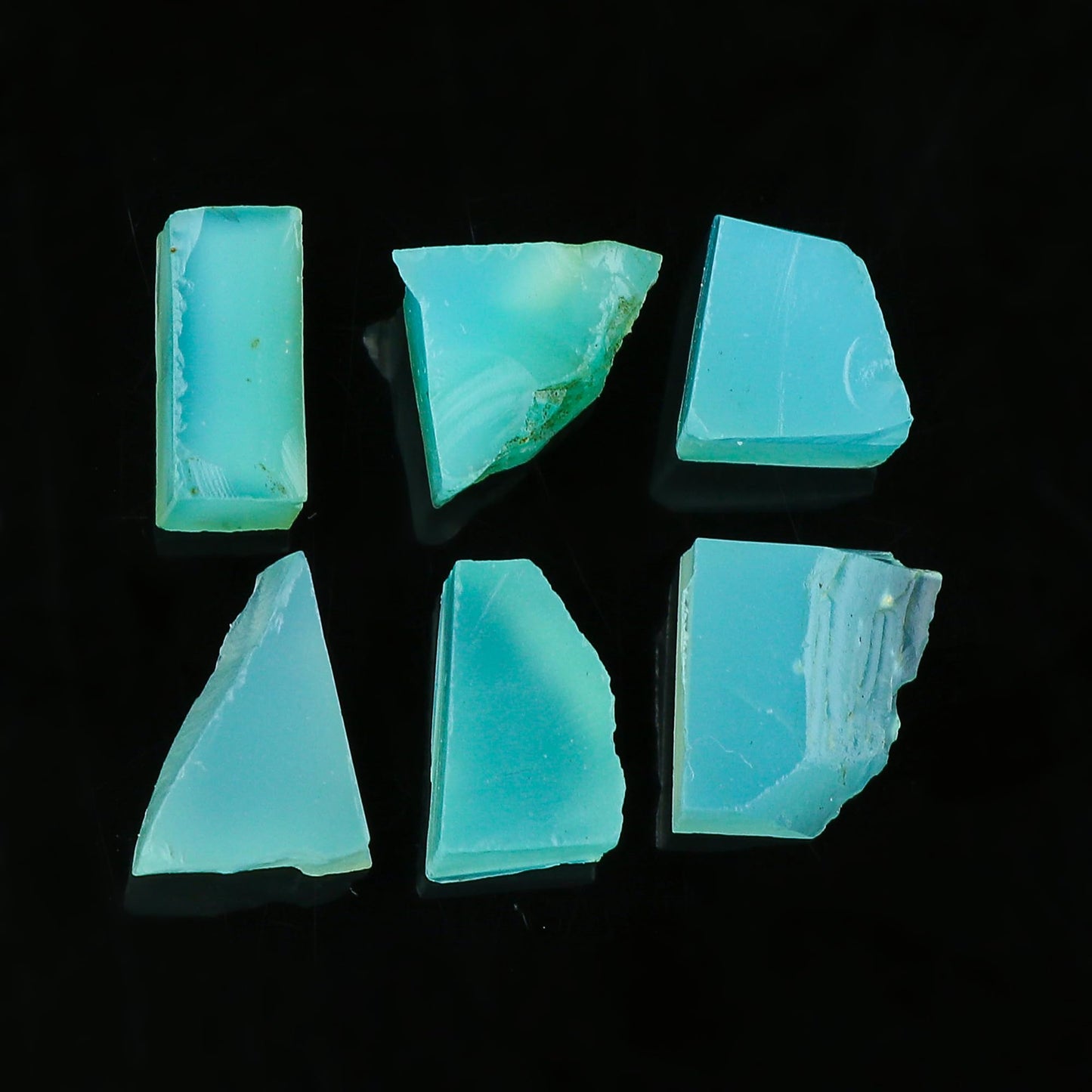 CRYSTALINES 50cts, Wholesale Natural Raw Aqua Chalcedony Gemstone, Rough Stone Lot, Bulk Loose Supplies for Jewelry Making, Chakra Healing Crystals, DIY Crafts, Gem Collection, 6 to 8pcs