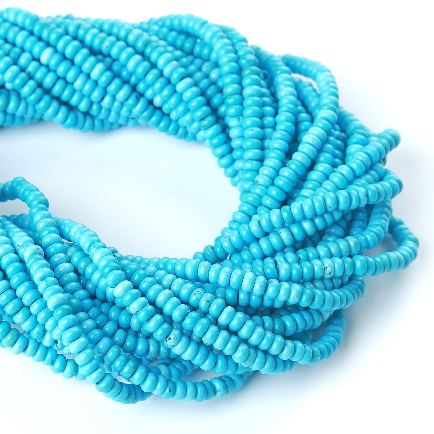 2x4MM 150PCS Turquoise Tube Rondelle Abacus Disk Spacer Loose Beads for Jewelry Making