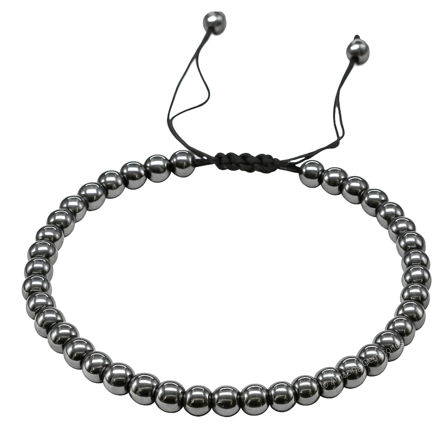 Amazing Gemstone Hematite Anklet Ankle Bracelet for Women - Adjustable Stone Anklets for Everyday Wear, Elegant Gift Jewelry for Mom, Sister or Friend