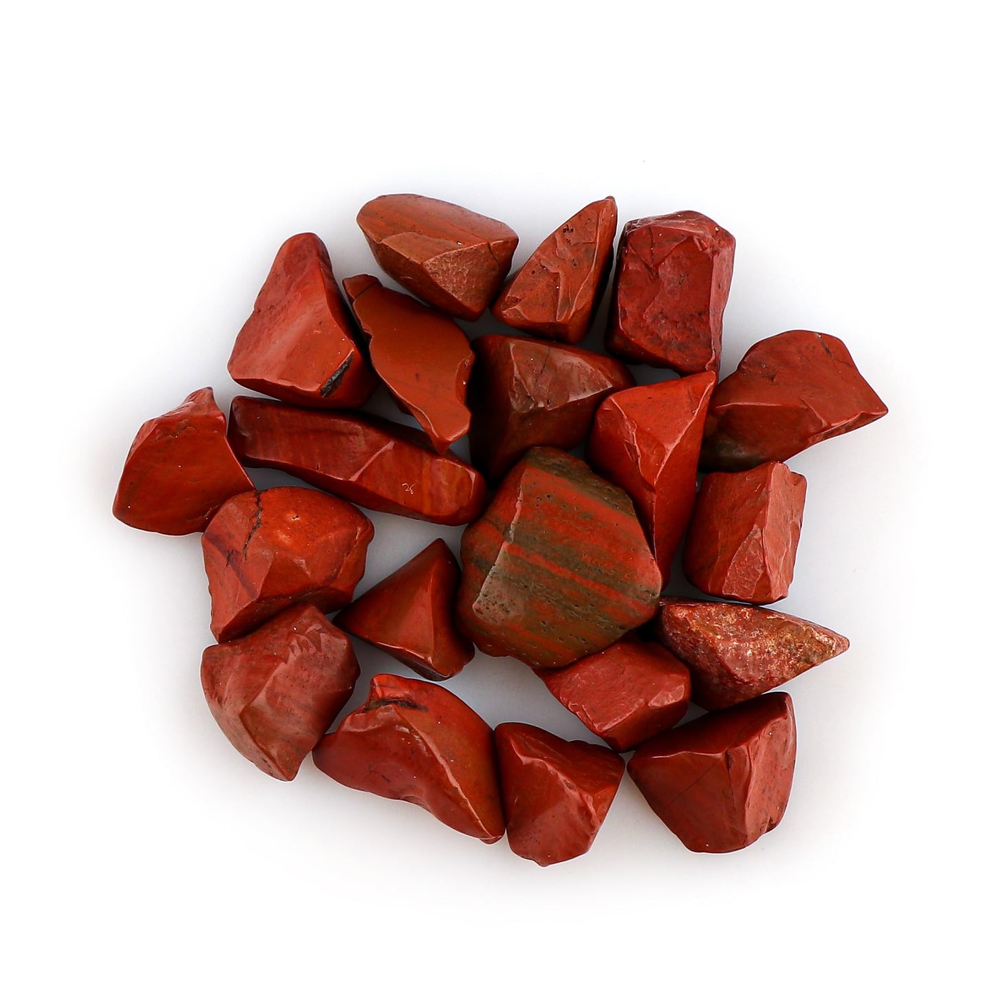 CRYSTALIS 100cts Natural Red Jasper Polished Raw Crystals, Loose Gemstone Wholesale Bulk Rough Jewelry Making Supply, Chakra And Healing Raw Stones, Wire Wrapping, DIY, Tumbling, Gem Collection