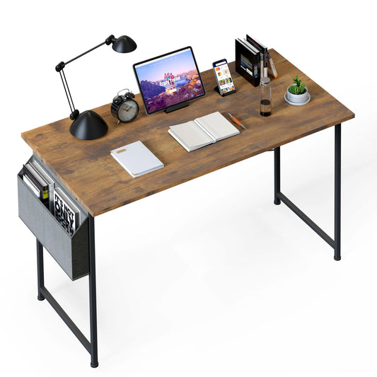 Small Space Writing Desk with Headphone Hooks, Modern Simple Design, Suitable for Study, Home Office and Living Room