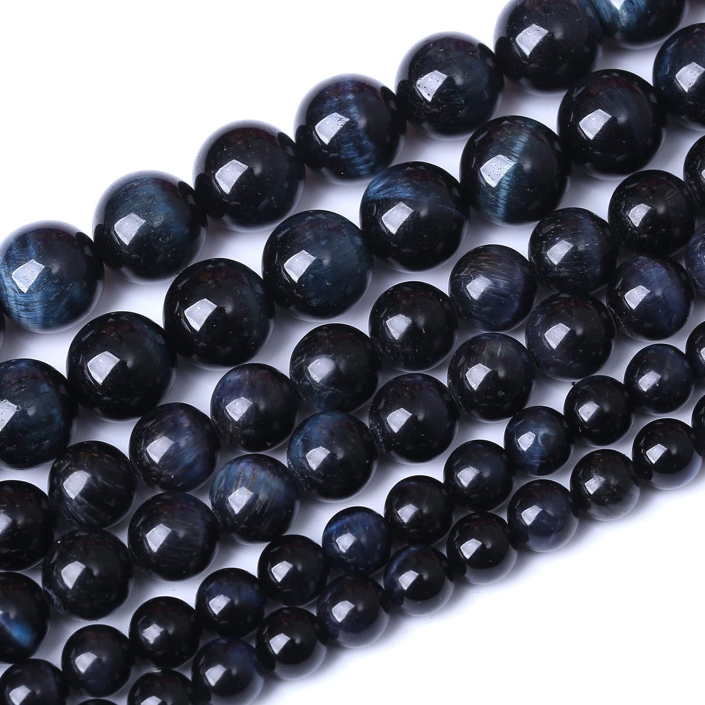 90PCS 4MM AAA Black Tiger Eye Stone Beads Natural Gemstone Bead Crystal Healing Energy Jewelry Making DIY 16 inches