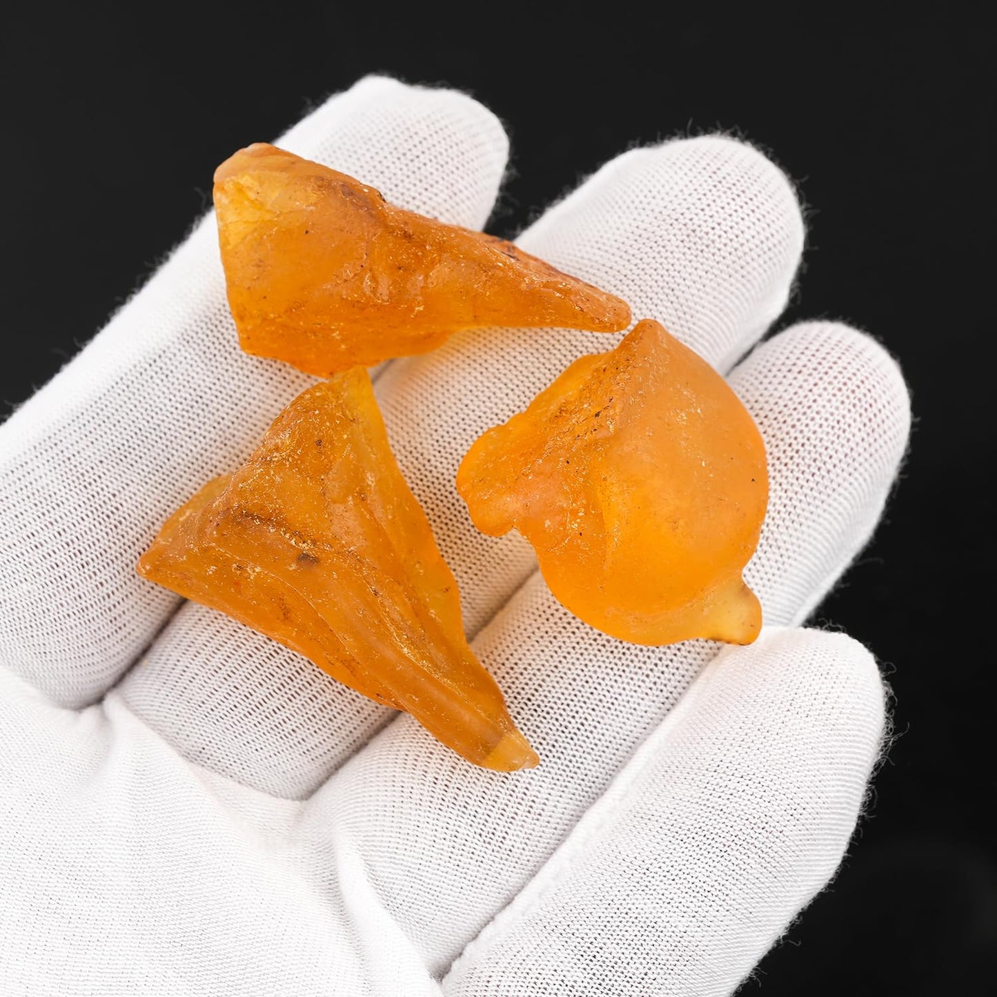 ColouredRocks (20-30mm) 3pcs Real Amber Crystals, Raw Stones, Rough Gemstones, Jewelry Making Supply, Cabbing, Polishing, Cutting, DIY, Crafts