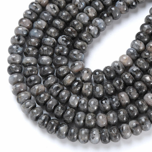 5x8MM 72PCS Black Labradorite Tube Rondelle Abacus Disk Spacer Loose Beads for Jewelry Making