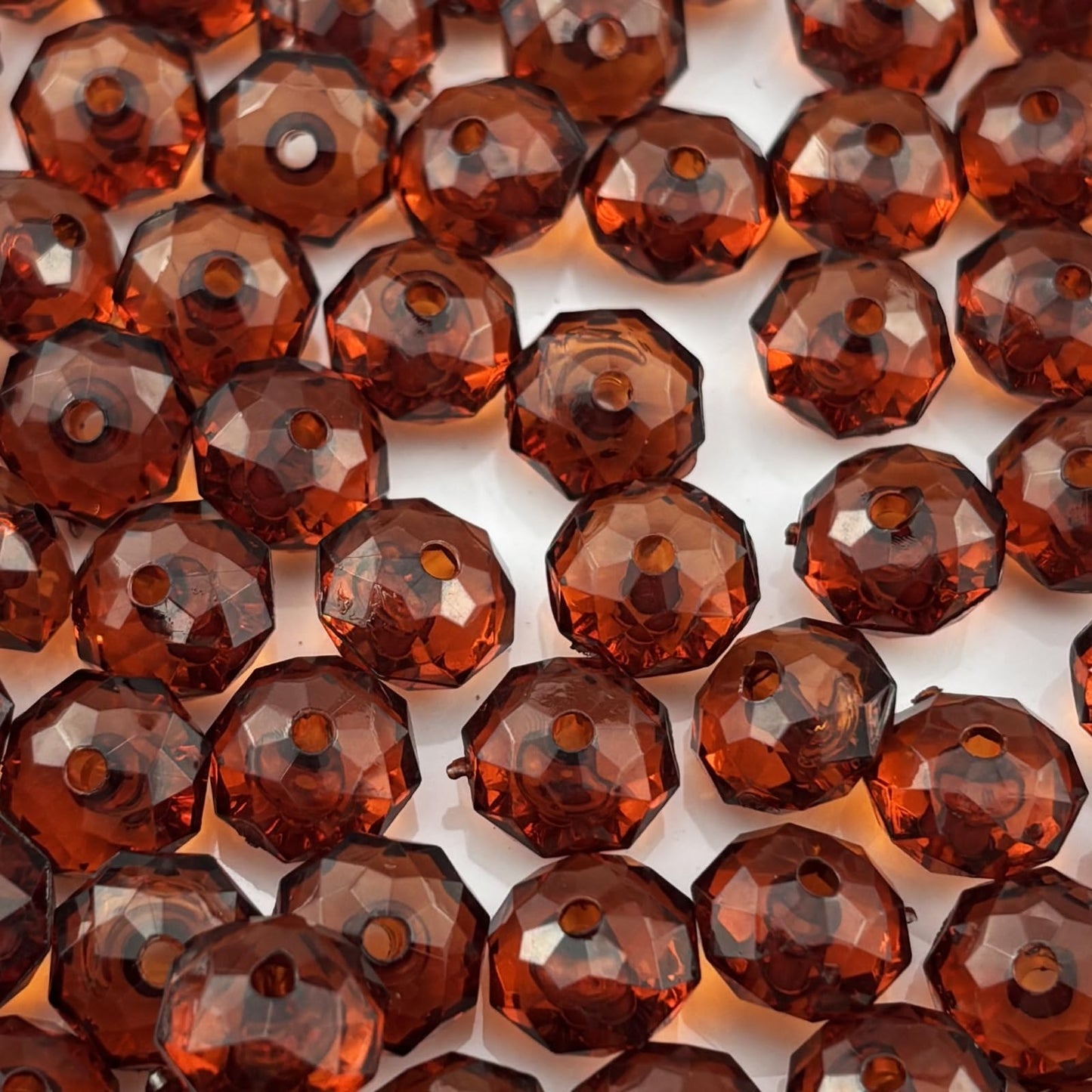 YHYPOCI 1000pcs 6mm Acrylic Crystal Beads, Faceted Rondelle Acrylic Spacer Beads for Wind Chimes Bracelet Necklace Earring Keychain Jewelry Making DIY Crafts(Dark Coffee)
