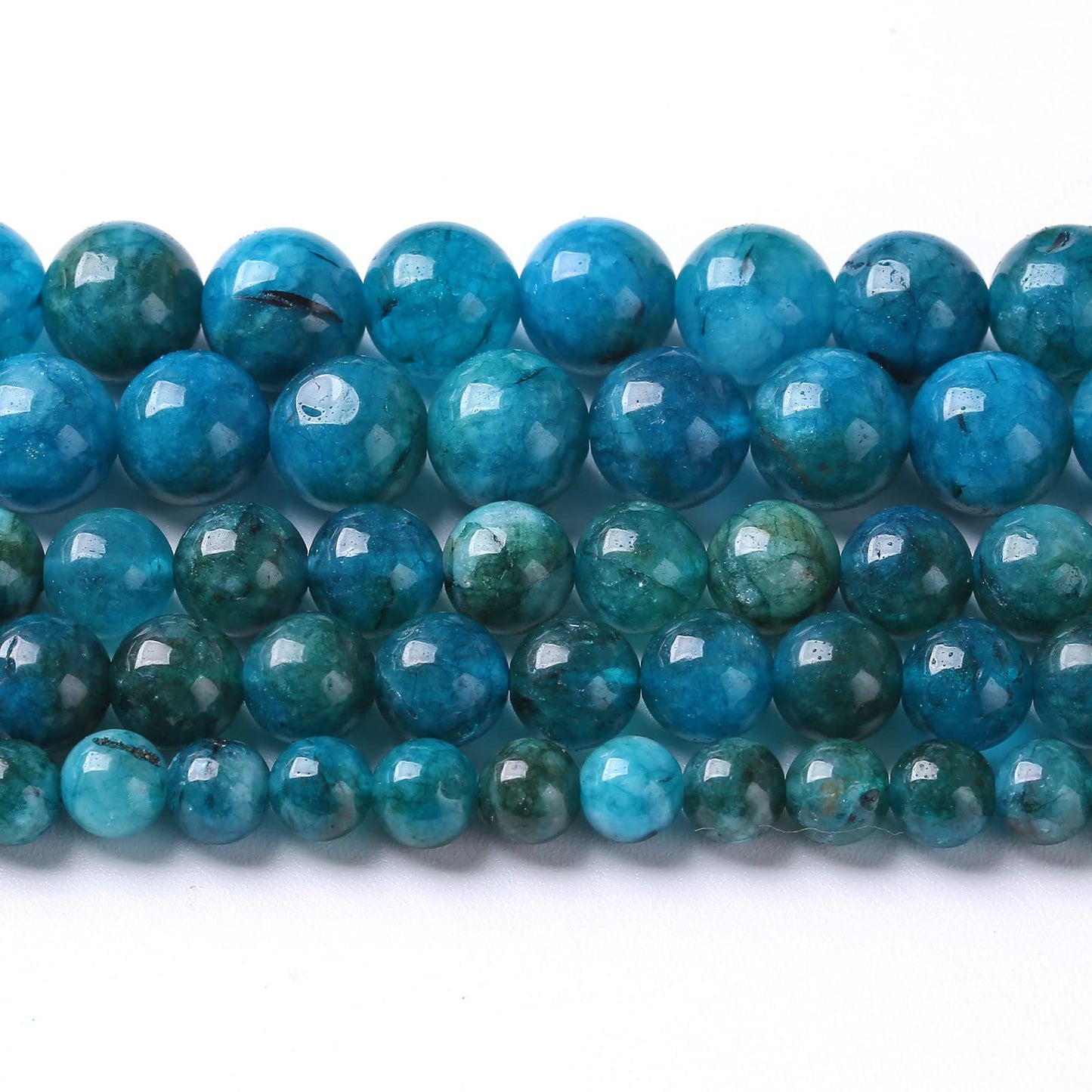 6MM 60PCS Blue Apatite Spacer Loose Beads for Jewelry Making DIY Bracelet Necklace