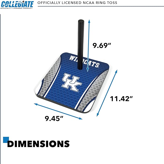 Solid Wood College Quoits Set with Direct Print HD Team Graphics – Tailgate Ring Toss Game – Great Gift for Any NCAA Fan! Ring Toss Family Outdoor Games for The Beach