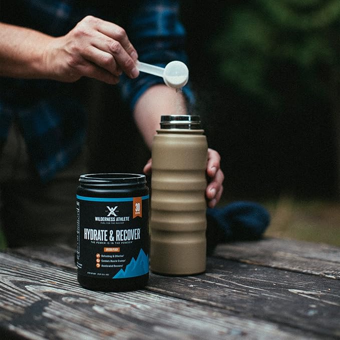Wilderness Athlete - Hydrate & Recover | Liquid Hydration Powder Electrolyte Drink Mix - Recover Faster with Bcaas - Hydrate Powder with 1000mg of Vitamin C - 30 Serving Tub (Blue Raspberry)
