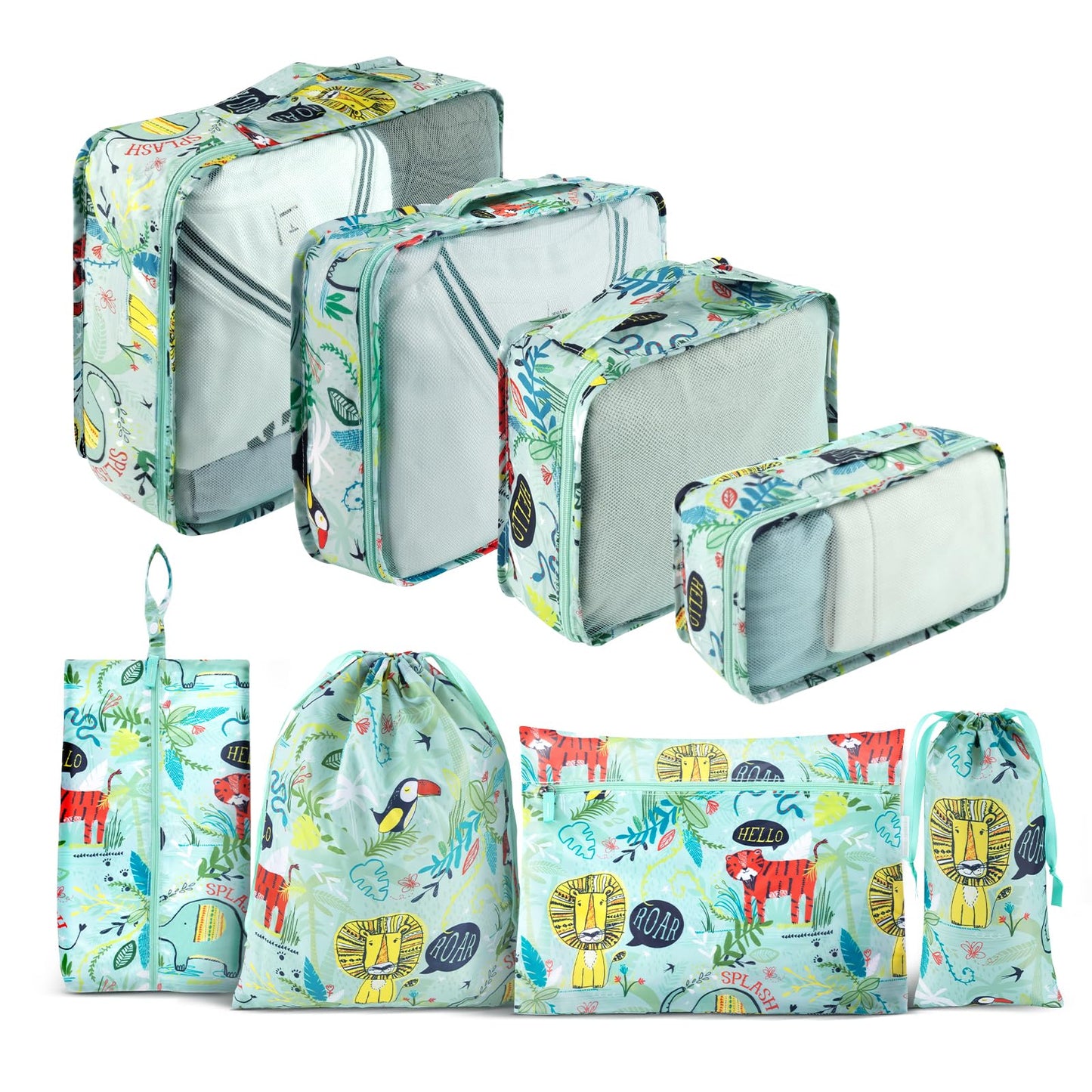 Packing Cubes for Travel, 8 Pieces Luggage Packing Organizers for Suitcase, Kid Packing Cubes, Travel Essentials for Girls and Women