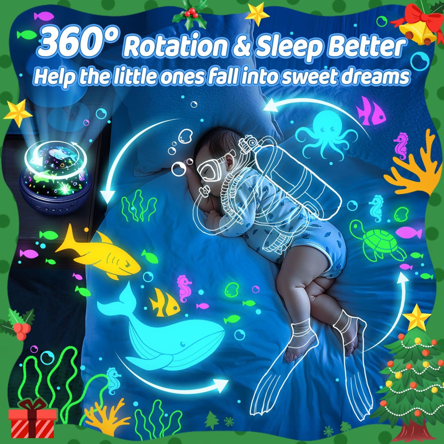 COOLNIGHT Night Light for Kids,93 Lighting+3 Films Kids Night Light Projector,Remote+Dimmable Star Projector,360° Ceiling Stars Glow in The Dark Stars,Christmas Gifts for 4 Year Old Boy Birthday Gift