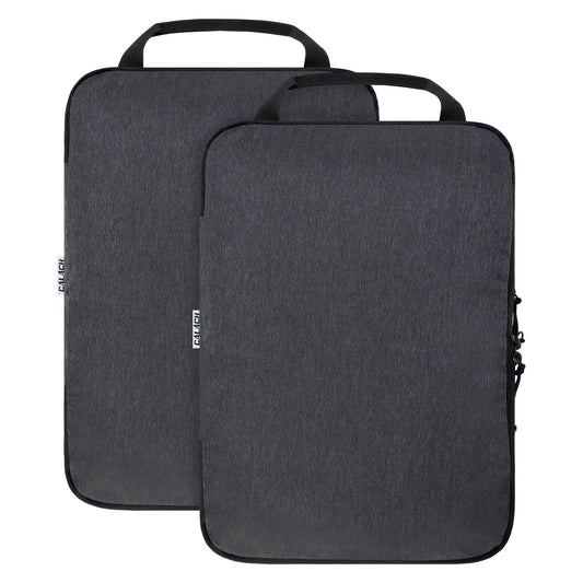Compression Packing Cubes for Travel Accessories, 2 Set Compression Bags Travel Cubes for Packing Suitcase Luggage Organizer Bags Set, Black