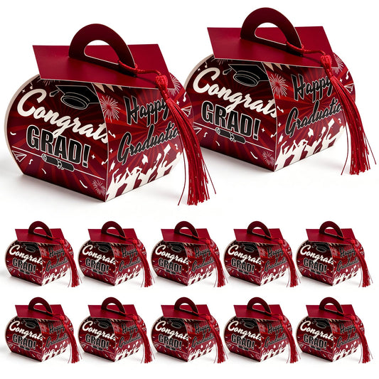 COTOPHER 36 Pcs Graduation Cap Gift Boxes with Tassel, Class of 2026 Graduation Candy Boxes Centerpieces for Tables Party Decorations, Mini Treat Chocolate Box Graduate Favors Supplies