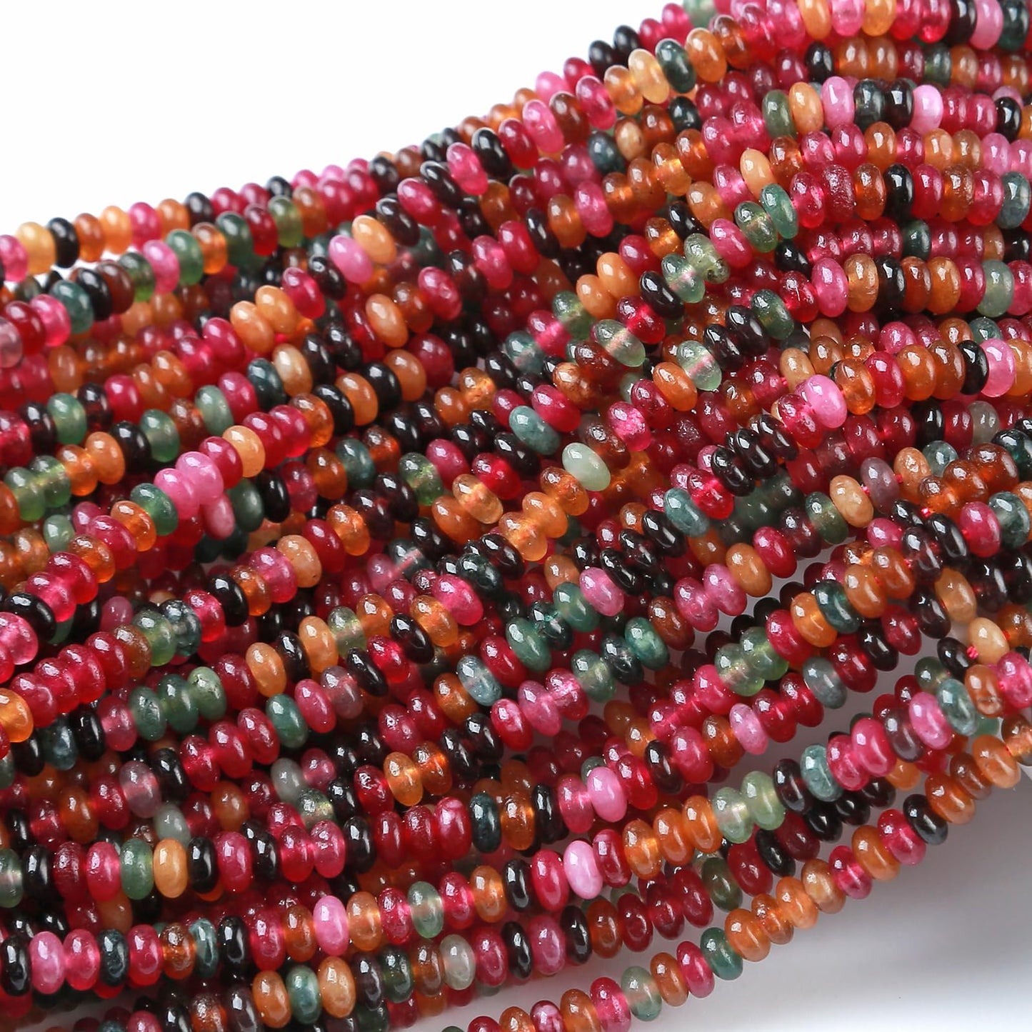 2x4MM 150PCS Tourmaline Tube Rondelle Abacus Disk Spacer Loose Beads for Jewelry Making