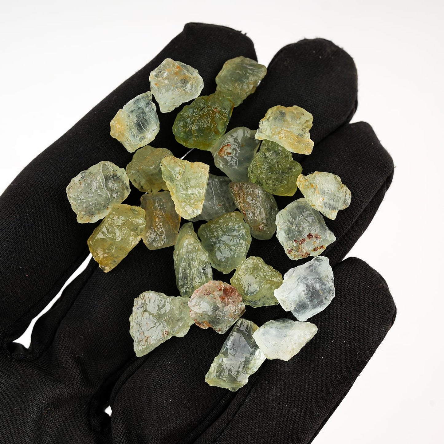 ColouredRocks 100 carats Aquamarine Crystals, Raw Stones, Rough Gemstones, Jewelry Making Supply, Cabbing, Polishing, Cutting, DIY, Crafts (20+pcs) (8-12mm)