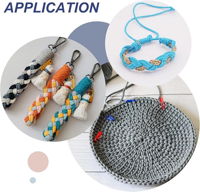 MECCANIXITY 1/12 Inch Polypropylene Rope Braided Ropes, 328ft Nylon Rope Hollow Utility Cord for Clothesline, Camping, Hiking, Outdoor, Beige White