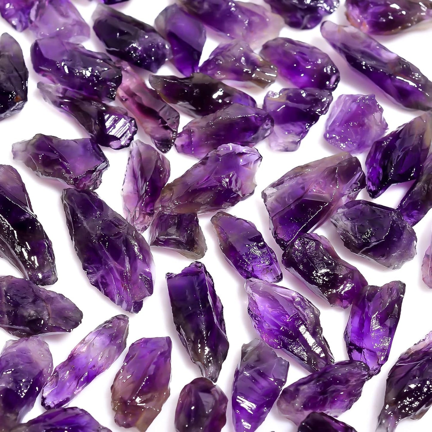 GEMKORA Wholesale Lot of 100 carats Raw Amethyst Pencil Rough Gemstone, Jewelry Making Supply (10 to 16mm) (35 to 40 pcs)