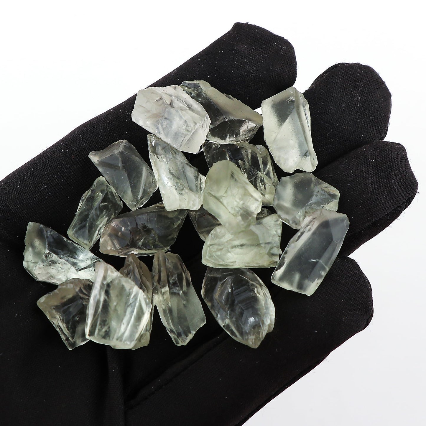 ColouredRocks Green Amethyst (250cts) (24-25pcs) (14-20mm) Natural Raw Crystals, Loose Gemstone, Wholesale Rough, Jewelry Making Supply, Chakra Healing Stones, DIY Craft, Gem Collection