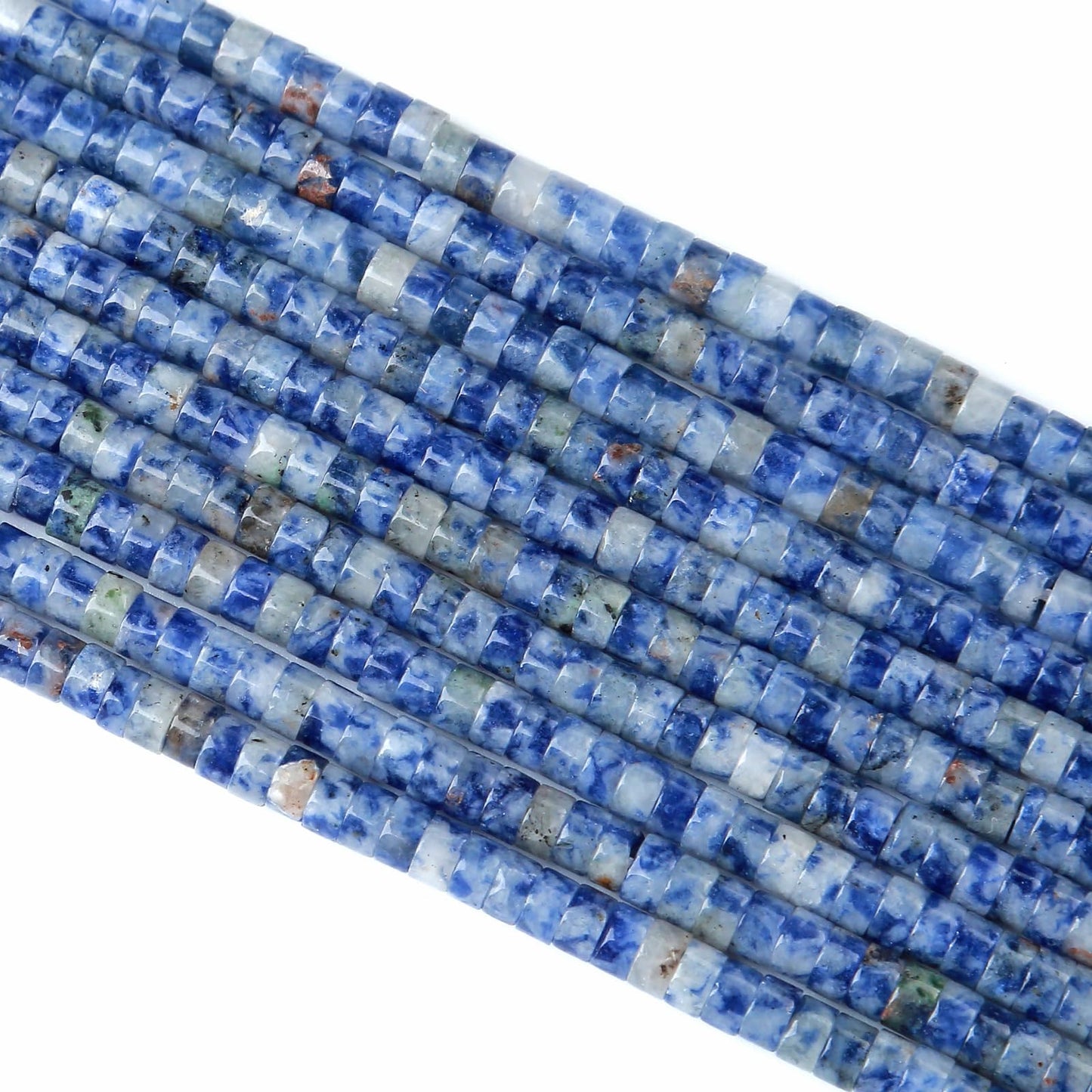 2x4MM 150PCS Sodalite Tube Cylinder Rondelle Abacus Disk Spacer Loose Beads for Jewelry Making