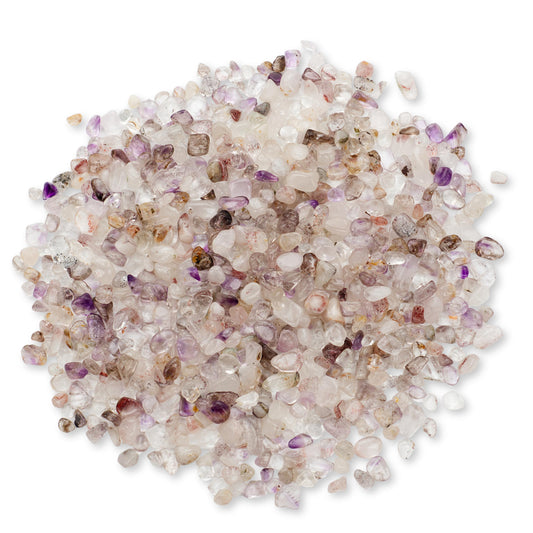Cherry Tree Collection 1/2 Pound Polished Tumbled Gemstone Chips, Pebbles, Crystal Chips Bulk for Jewelry Making, Healing, Plants, Succulents, Aquariums, Decoration, Chakra (Super Seven)
