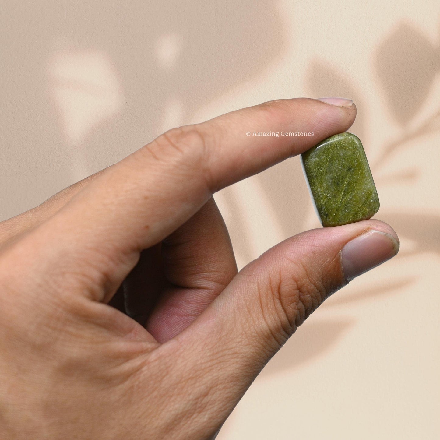 Amazing Gemstone Vesuvianite Crystals and Healing Stones Tumbled - 1 Oz Vesuvianite Stone Gem Stones, Natural Healing Stones for Energy Balance, Stress Relief - Polished Gems Rocks