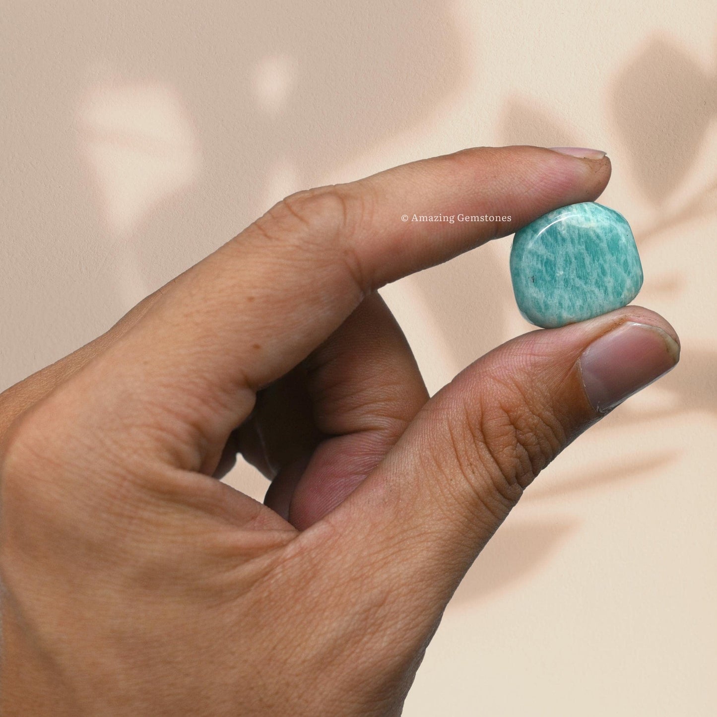 Amazing Gemstone Amazonite Crystals and Healing Stones Tumbled - 1 oz, Natural Healing Stones for Energy Balance, Stress Relief - Premium Polished Gems Rocks for Meditation and Wellness