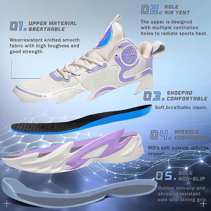 Men Basketball Shose Breathable Men Non Slip Outdoor Fashion Sneakers