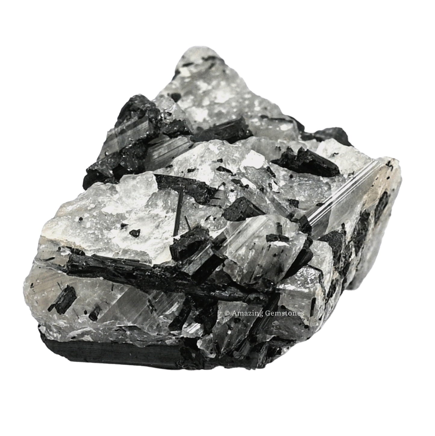 Amazing Gemstone Black Rutilated Quartz Raw Crystals and Healing Stones, Natural Rocks for Tumbling and DIY Raw Stones and Crystals (1 lb)