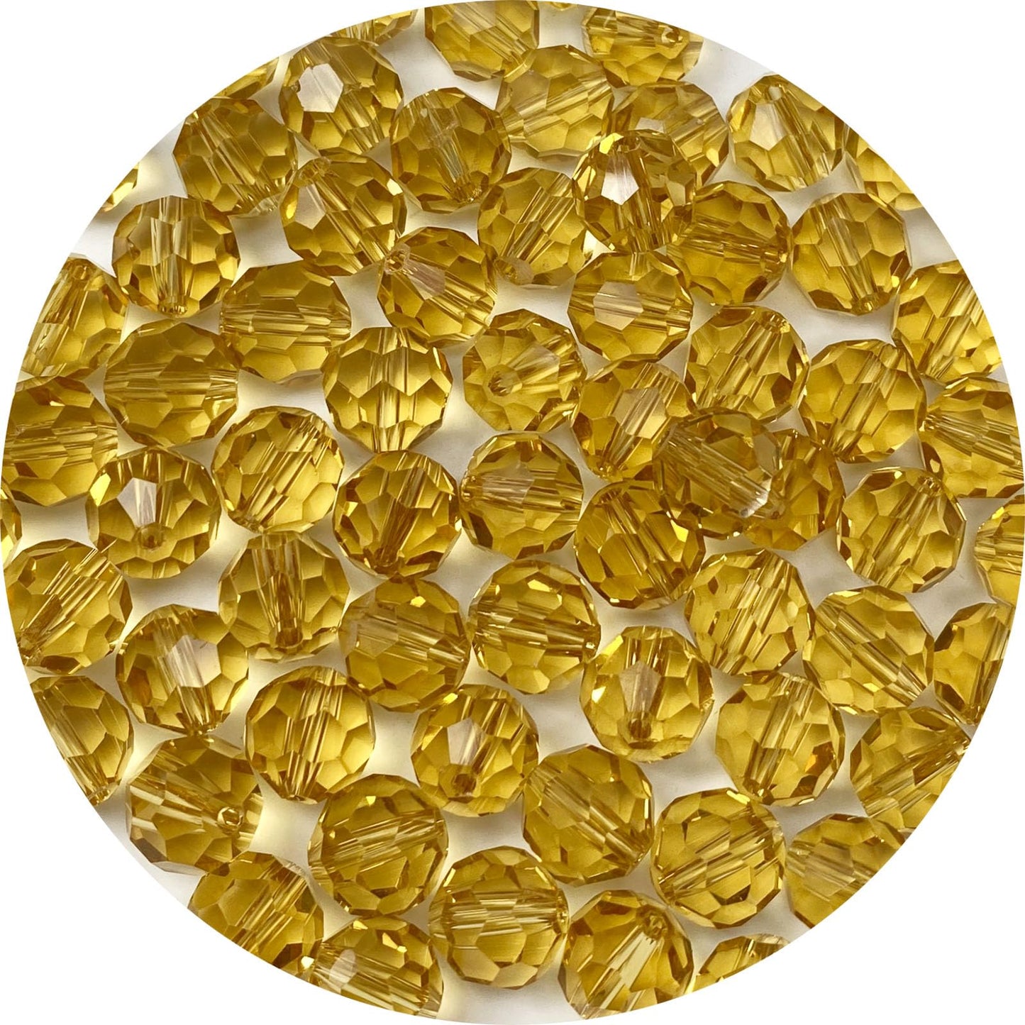 LIMAOLLY 400pcs 4mm Faceted Crystal Glass Beads Round Spacer Beads for Jewelry Making DIY Craft Making Necklace Bracelet Earring Wind Chimes Suncatchers Ornament(515-Gold Champagne)