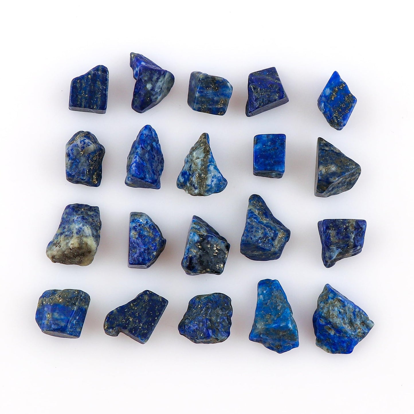 CRYSTALIS 100cts Natural Lapis-Lazuli Polished Raw Crystals, Loose Gemstone Wholesale Bulk Rough Jewelry Making Supply, Chakra And Healing Raw Stones, Wire Wrapping, DIY, Tumbling, Gem Collection