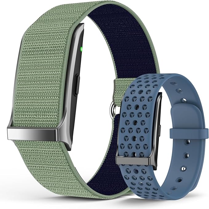 Smart Bracelet, Wearable Activity & Fitness Tracker Band, 24H Sleep Tracker, All-Day Continuous Heart Rate Blood Pressure Stress HRV Monitor, 170+ Sport Modes Smart Wristband with 2 Bands, Free APP