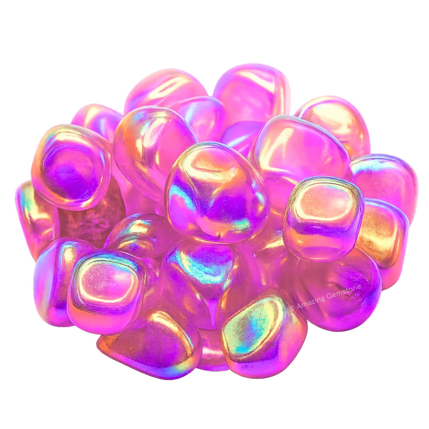 Amazing Gemstone Rose Aura Quartz Crystals and Healing Stones Tumbled - 1 oz Rose Aura Quartz Stone, Healing Stones for Energy Balance, Stress Relief - Premium Polished Gems Rocks for Meditation