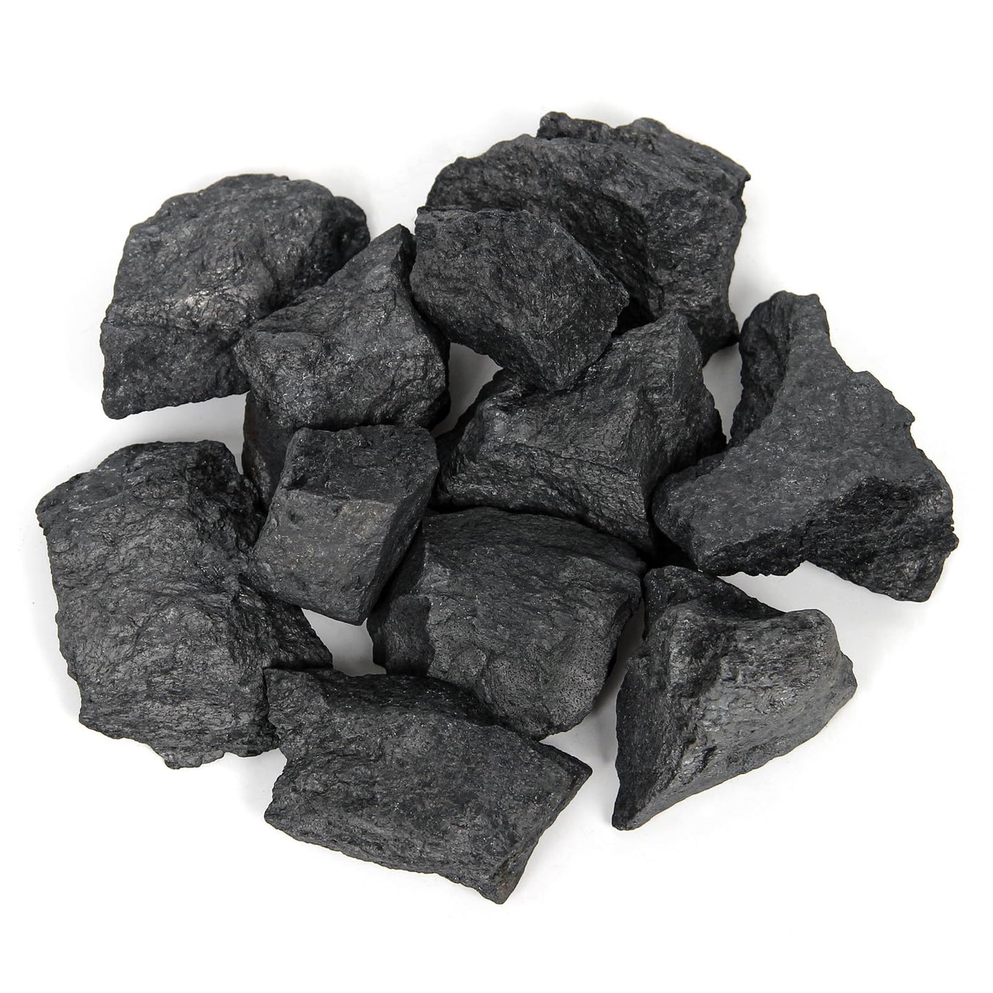 1.1lb Bulk Raw Shungite Rough Crystal- Natural Shungite Stone Raw Stones Crystal for Tumbling, Fountain Rocks, Decoration, Polishing, Wire Wrapping, Wicca & Reiki Crystal Healing