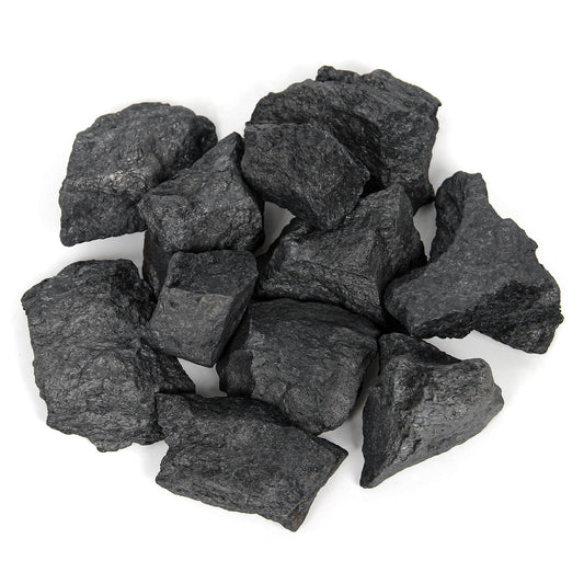 1.1lb Bulk Raw Shungite Rough Crystal- Natural Shungite Stone Raw Stones Crystal for Tumbling, Fountain Rocks, Decoration, Polishing, Wire Wrapping, Wicca & Reiki Crystal Healing