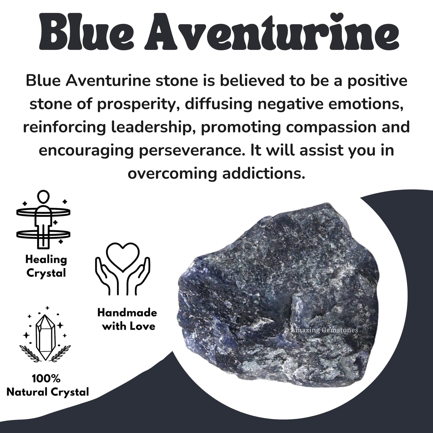 Amazing Gemstone Blue Aventurine Raw Crystals and Healing Stones, Natural Rocks for Tumbling and DIY Raw Stones and Crystals (1 lb)