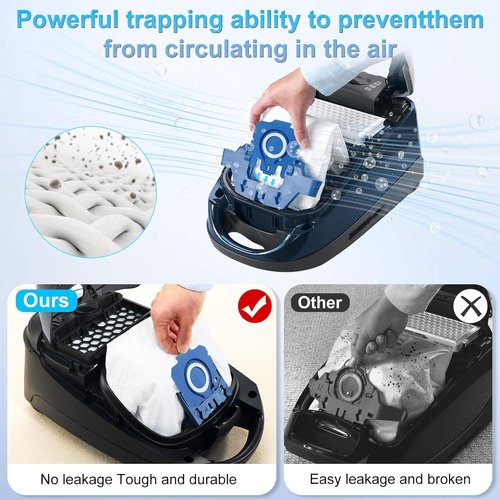 Miele 16-Pack 3D Airclean Dust Bags - Replacement for Classic C1, Complete C1 C2 C3, S2, S5, S8 Series