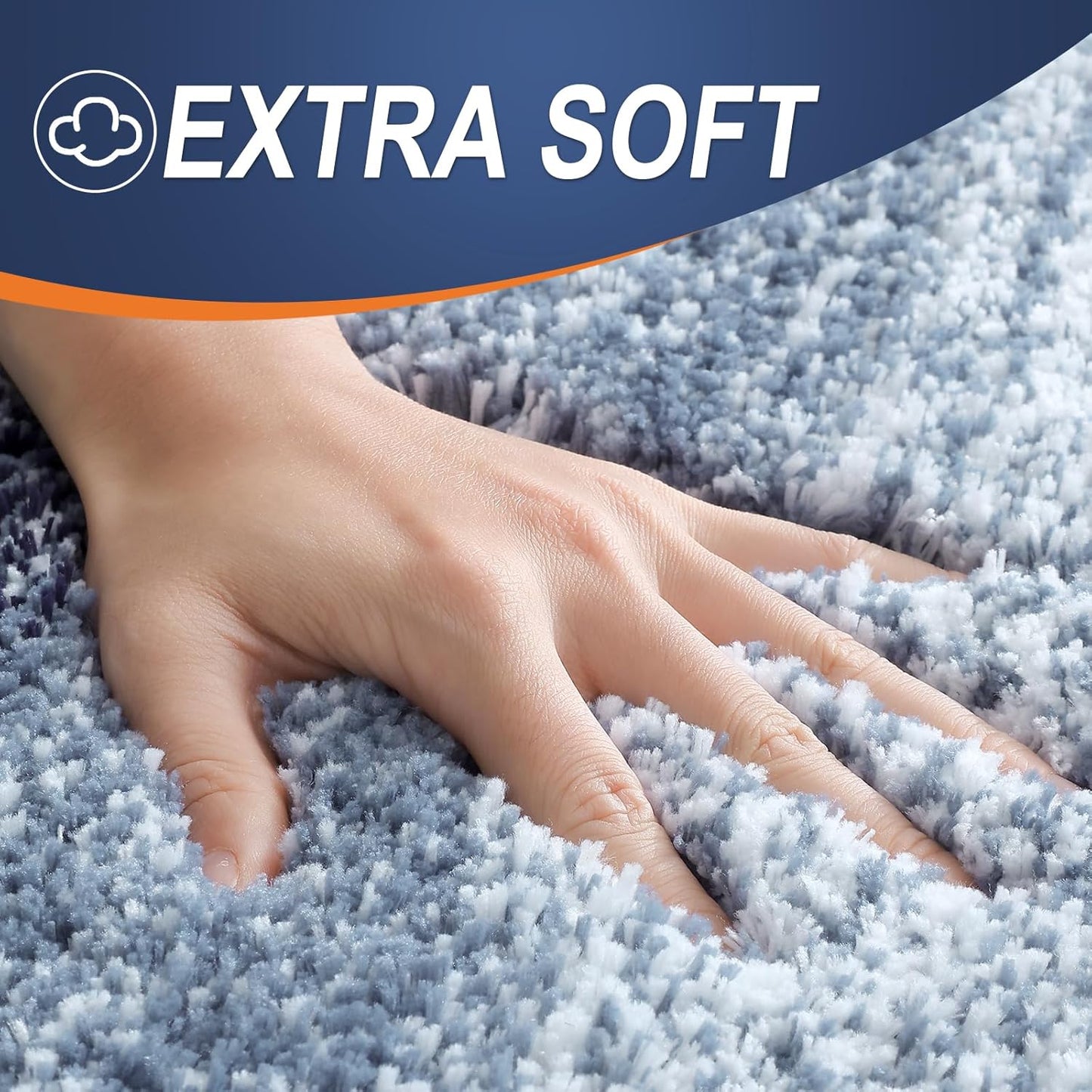 OLANLY Large Bathroom Rug Mat - Extra Soft Absorbent Microfiber | Quick Dry, Washable, 40x24, Airy Blue