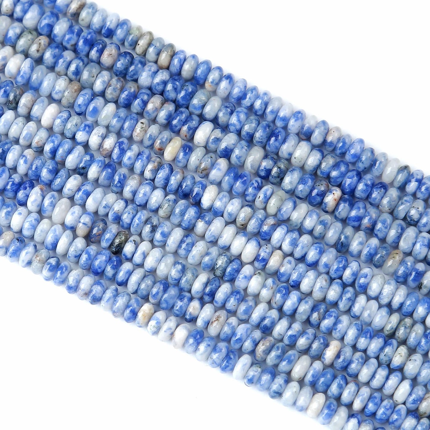 2x4MM 150PCS Sodalite Tube Rondelle Abacus Disk Spacer Loose Beads for Jewelry Making