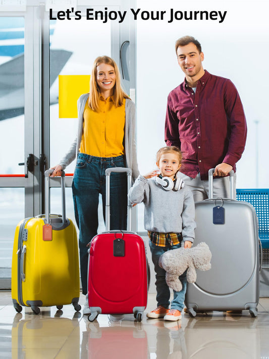 Luggage Tags, Works with Apple Find My, Leather Luggage Tag for Suitcases, Travel Tags, Bag Tag for Backpacks, Suitcase Tag with Privacy Flap, Anti-Lost Smart Luggage Tracker, Travel Essentials, Black