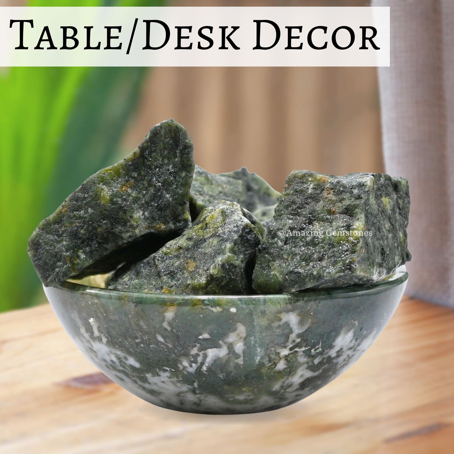 Amazing Gemstone Green Jade Raw Crystals and Healing Stones, Natural Rocks for Tumbling and DIY Raw Stones and Crystals (1 lb)