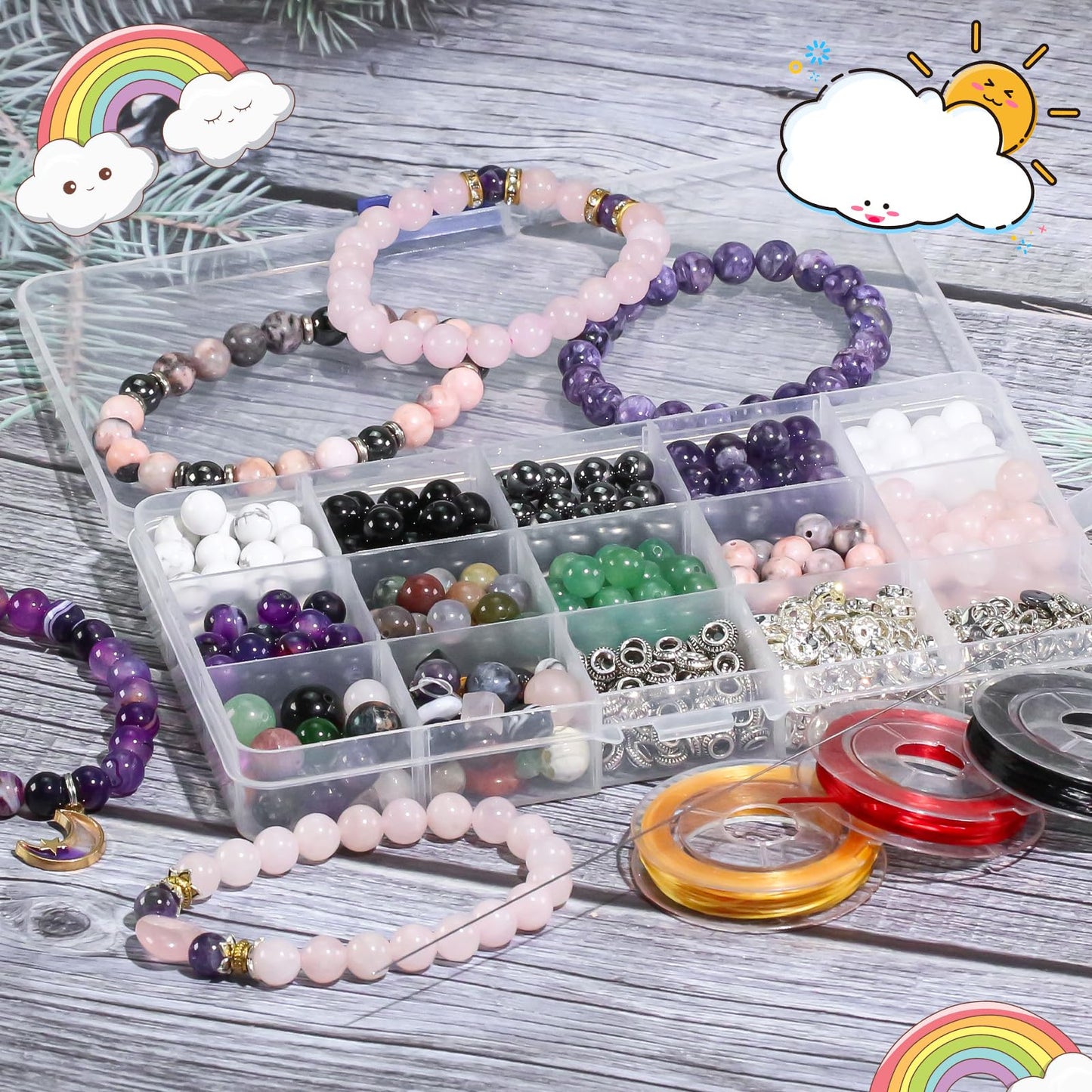 6mm Natural Gemstone Round White Jade Loose Beads for Jewelry Making Bracelets Necklace Earrings Art Craft (60-62pcs/strand)