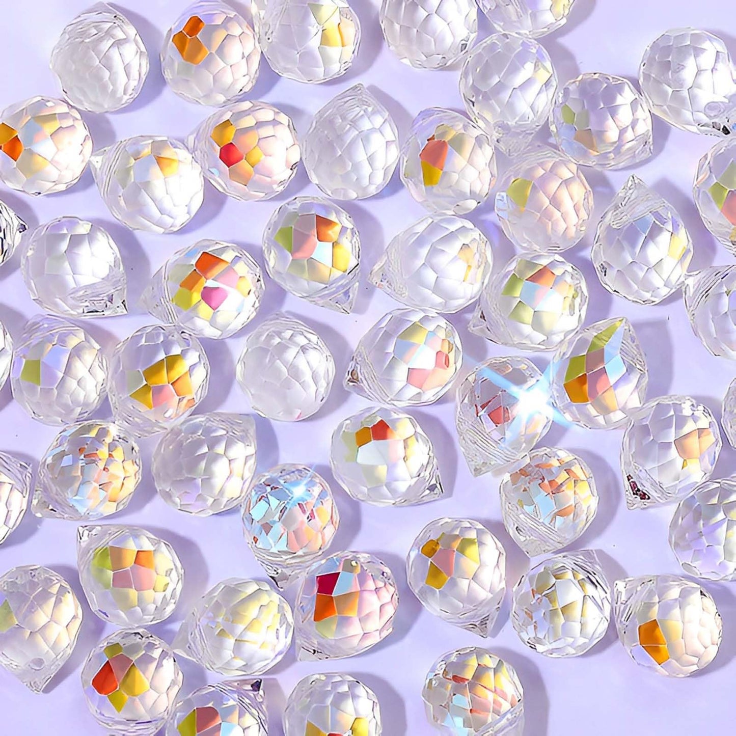 Crystal Beads, 50pcs Glass Beads, Assorted Crystal Beads for Jewelry Making, Shiny Teardrop Shape Jewelry Beads Glass Beads Bulk for DIY Craft Necklace Bracelet Earring(8x10mm, Brown)