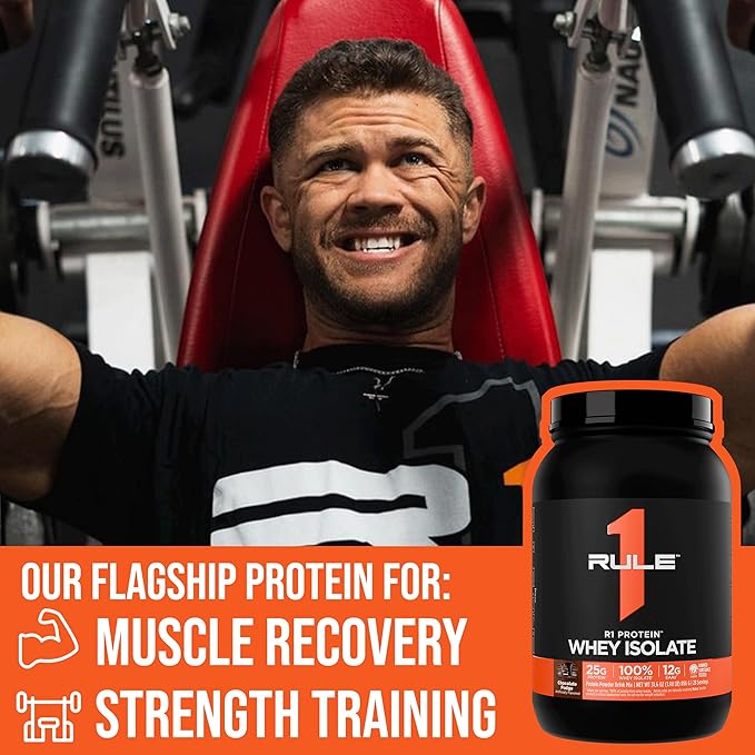 Rule 1 R1 Protein Whey Isolate - with 25g Protein & 6g BCAA Exclusively from Isolated & Hydrolyzed Sources for Workout Recovery (2 Pounds*, Pistachio Ice Cream)