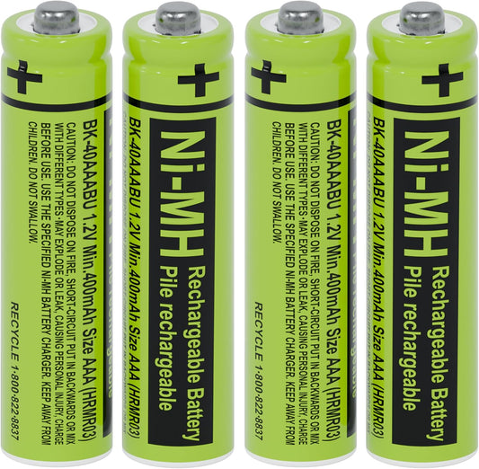 RocketBus 4 BK-40AAABU 1.2V 400mAh Packs BK40AAABU Ni-MH Rechargeable Battery for Panasonic Cordless Phone System