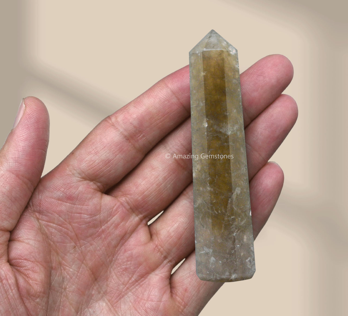Amazing Gemstone Smoky Quartz Crystal Towers - Natural Healing Crystal Point Obelisk for Reiki Healing and Crystal Grid (3" to 4" INCH)