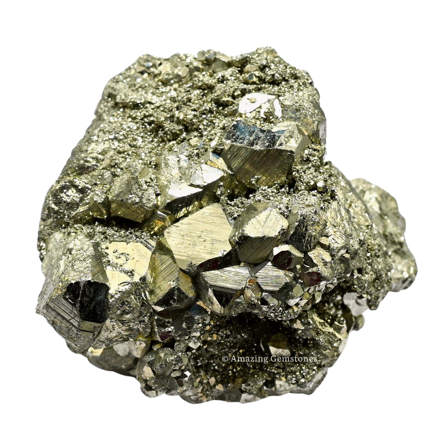 Amazing Gemstone Small Pyrite Crystal Stone Cluster Samples - Extra Large High Energy Natural Iron Pyrite Stone Pirita Piedra Original with Healing Properties (40-80 Gram)