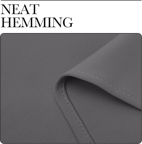 NICETOWN Grey Blackout Curtain Panels - Thermal Insulated Grommet Top Drapes | 2 Panels, W34 x L36-inch