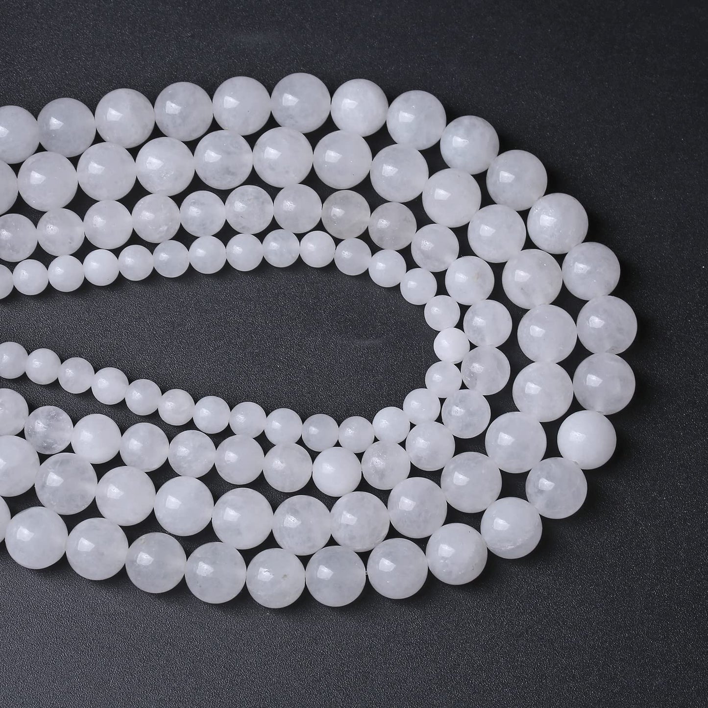 12MM 32PCS Natural Stone White Jade Loose Beads for Jewelry Making DIY Bracelet